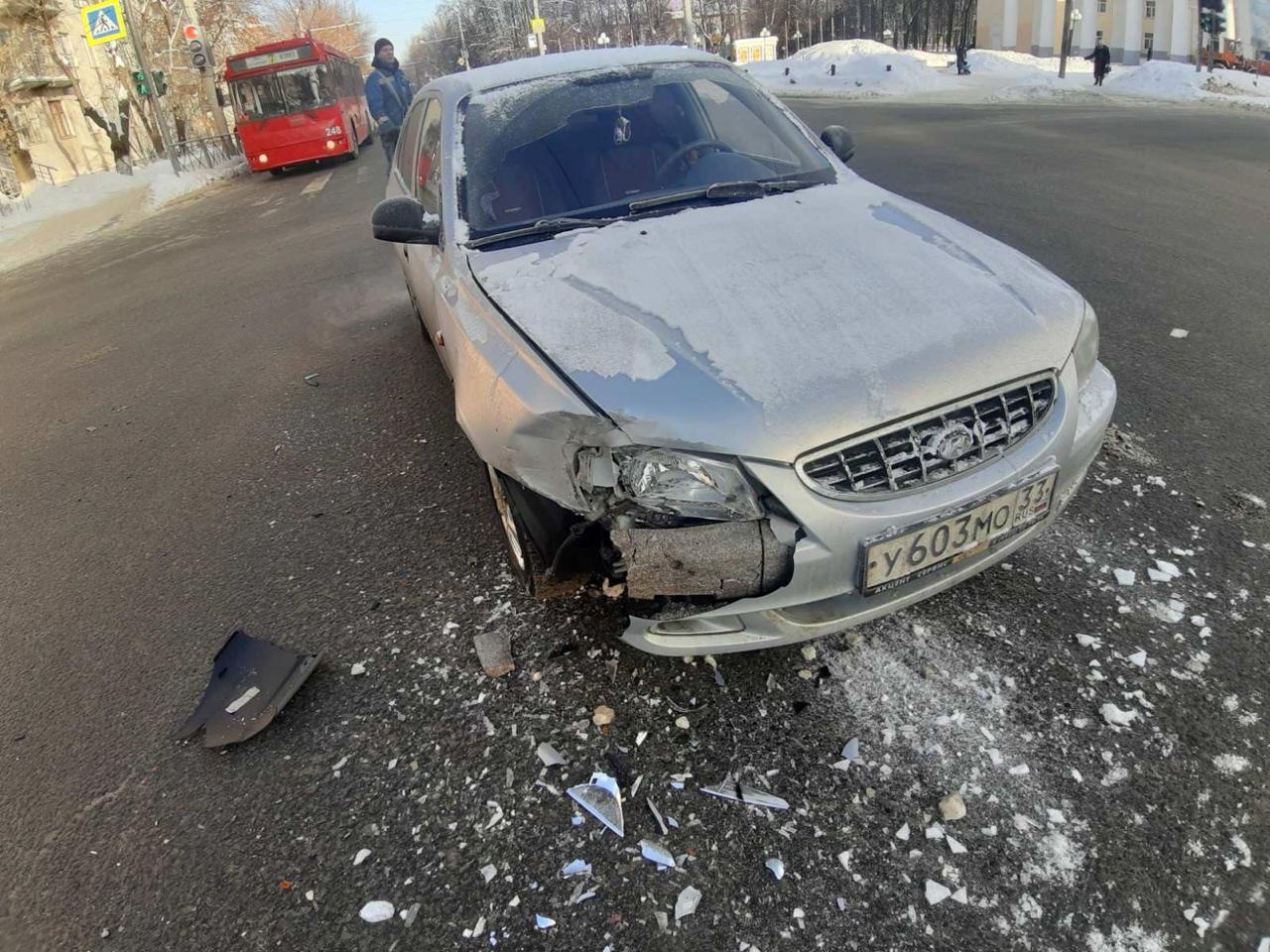 Во Владимире сегодня произошло 4 ДТП с общественным транспортом