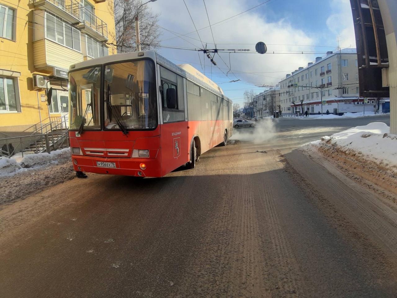 Во Владимире сегодня произошло 4 ДТП с общественным транспортом